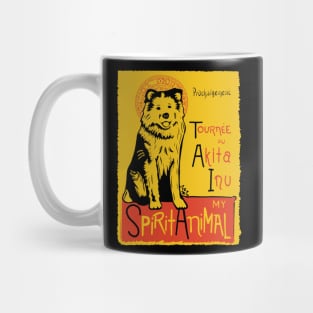 Funny Akita Cute Dog Chat Noir Mashup Art Mug